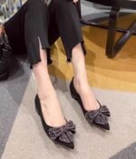 French rhinestone black shoes women's - Image 2