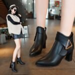 Zipper Leather Women’s Boots - Image 2