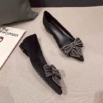 French rhinestone black shoes women's - Image 4