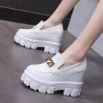 Genuine leather platform shoes for women - Image 4