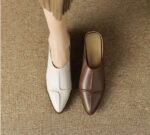 Korean Style Chunky Heel Sandals Pointed Toe - Image 2