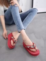 Rhinestones flip-flops Slippers - Image 7