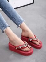 Rhinestones flip-flops Slippers - Image 9