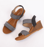 Wedge heel elastic large size women's sandals - Image 7