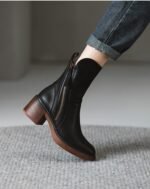 Chelsea boots thick heel short boots - Image 5