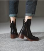 Chelsea boots thick heel short boots - Image 6