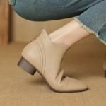 Chunky Heel Ankle Boots For Women