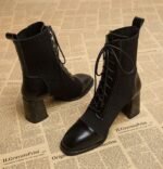 Slim black boots for women - Image 5