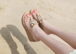 Bohemian ethnic style thick bottom sandals