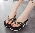 Flip Flop Non-Slip High Heel Towel Cloth Slippers - Image 3