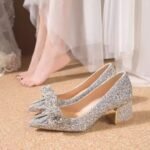 Square buckle one-strap high heels - Image 6