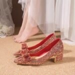 Square buckle one-strap high heels - Image 7