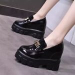 Genuine leather platform shoes for women - Image 3