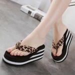 Flip Flop Non-Slip High Heel Towel Cloth Slippers - Image 2