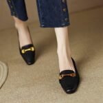 Leather Retro Style Women's Single Shoes - Image 3