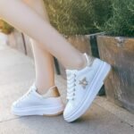 Little white shoes for women