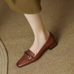 Leather Retro Style Women's Single Shoes - Image 4