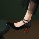 New Suede Patchwork Retro Square Toe - Image 3