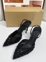 Women's High Heels with Glossy Rhinestones - Image 5