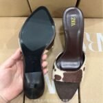 New Pointed Toe Color Block One-Strap Open Toe High Heel - Image 5