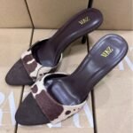 New Pointed Toe Color Block One-Strap Open Toe High Heel - Image 7