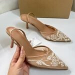 New Pointed Toe Stiletto Heels with Mesh Closed Toe