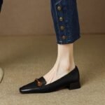 Leather Retro Style Women's Single Shoes - Image 5