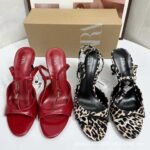 Casual Leopard Print Open Toe Stiletto Sandals - Image 2