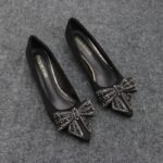 French rhinestone black shoes women's - Image 6