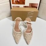 New Pointed Toe Stiletto Heels with Mesh Closed Toe - Image 6