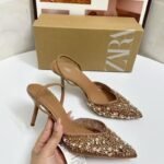 Women's High Heels with Glossy Rhinestones - Image 3
