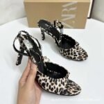 Casual Leopard Print Open Toe Stiletto Sandals - Image 5