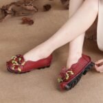 Ethnic Style Genuine Leather Women's Single - Image 3