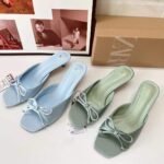 Elegant Bow Open-Toe Kitten Heel Sandals - Image 7