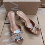 Heeled Fashion Sandals With Rhinestone Bow Decoration - Image 3