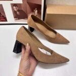 Winter New Retro Brown High Heels for Women