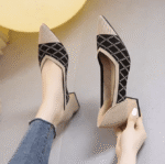 Women Shoes Breathable soft leather mid-heel - Image 5