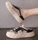 New Half-shoes with skirt thick bottom