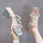 New rhinestones mid-heel for women