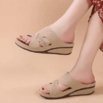 Women's shoes laser hollow wedge sandal - Image 4