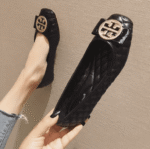 New design niche flat shoes square toe shallow mouth flat heel