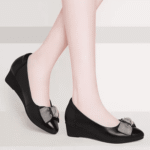 Soft leather wedge heel women's shoes - Image 2