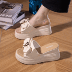 High-heeled slippers for women in summer thick-soled - Image 2