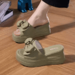 High-heeled slippers for women in summer thick-soled