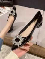 Rhinestone low heel shoes for women - Image 2