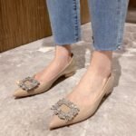 Rhinestone low heel shoes for women - Image 5