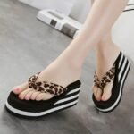 Flip Flop Non-Slip High Heel Towel Cloth Slippers