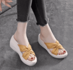 Soft leather thick-soled sandals for women