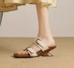 Genuine Leather Woven Wedge Sandals - Image 3