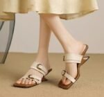 Genuine Leather Woven Wedge Sandals - Image 5